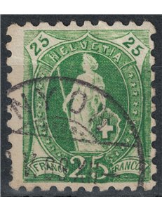 SWITZERLAND 1888 Helvetia standing 25c green us