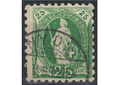 SWITZERLAND 1888 Helvetia standing 25c green us
