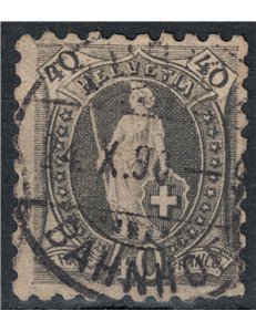 SWITZERLAND 1888 Helvetia standing 40c grey us