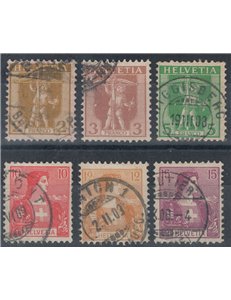 SWITZERLAND 1907 Walter Tell and Helvetia 6v us