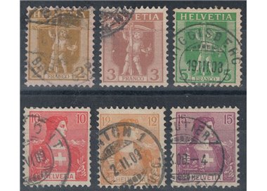 SWITZERLAND 1907 Walter Tell and Helvetia 6v us