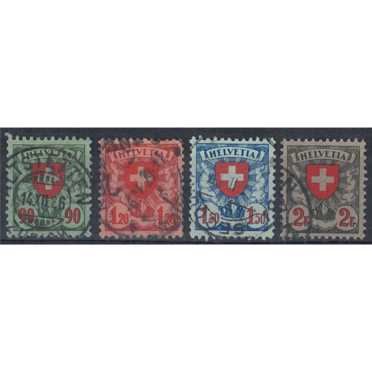 SVIZZERA 1924 Croce e scudo 4v us