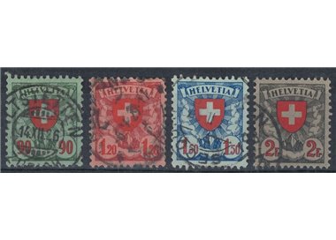 SWITZERLAND 1924 Cross and shield 4v us
