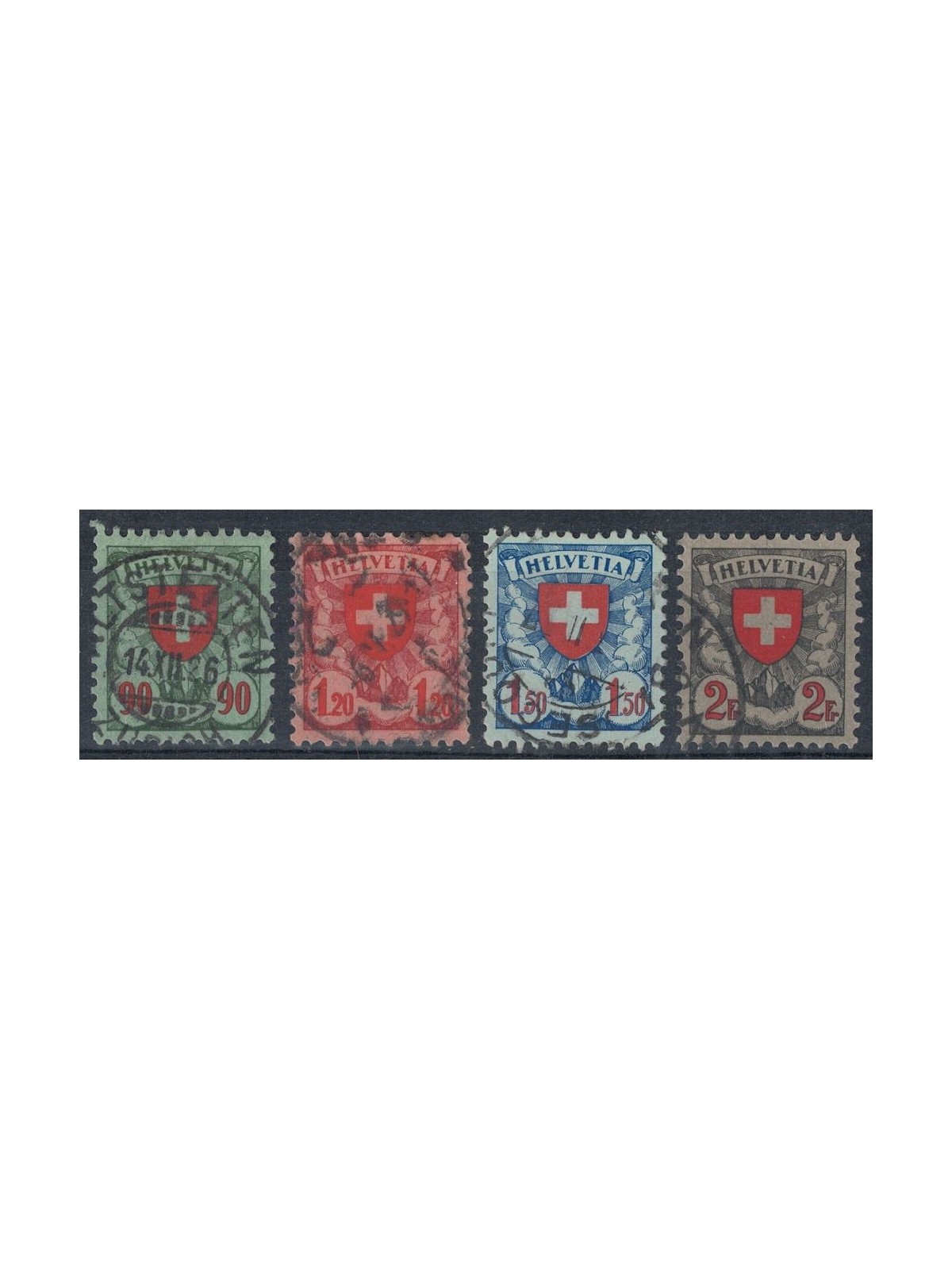 SWITZERLAND 1924 Cross and shield 4v us