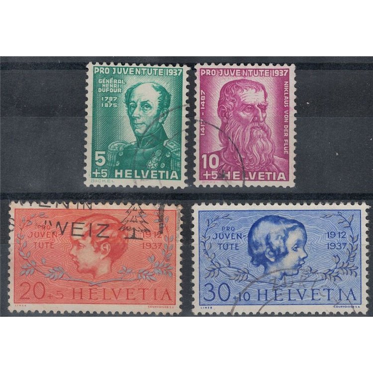 SWITZERLAND 1937 Pro Juventute 4v us