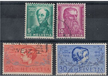 SVIZZERA 1937 Pro Juventute 4v us