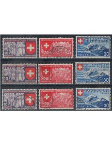 SWITZERLAND 1939 National Exhibition 9v us