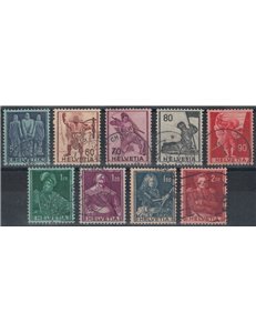 SVIZZERA 1941 Soggetti storici 9v us