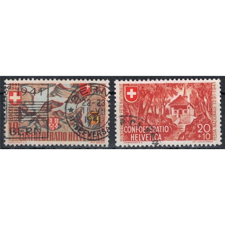 SVIZZERA 1941 Pro Patria 2v us