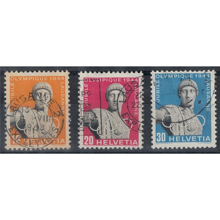SWITZERLAND 1944 International Olympic Committee 3v us