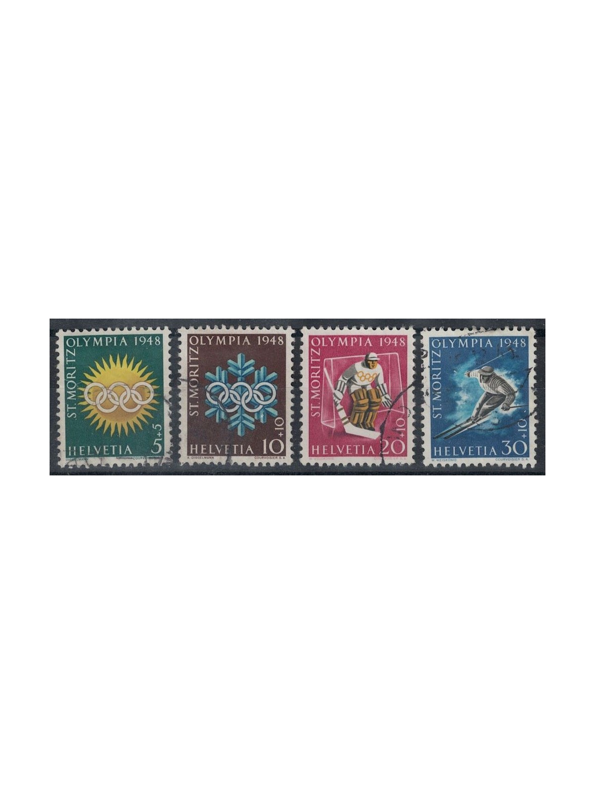 SVIZZERA 1948 Olimpiadi di St. Moritz 4v us