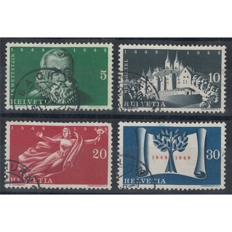 SVIZZERA 1948 Trattato di Westfalia e Costituzione 4v us
