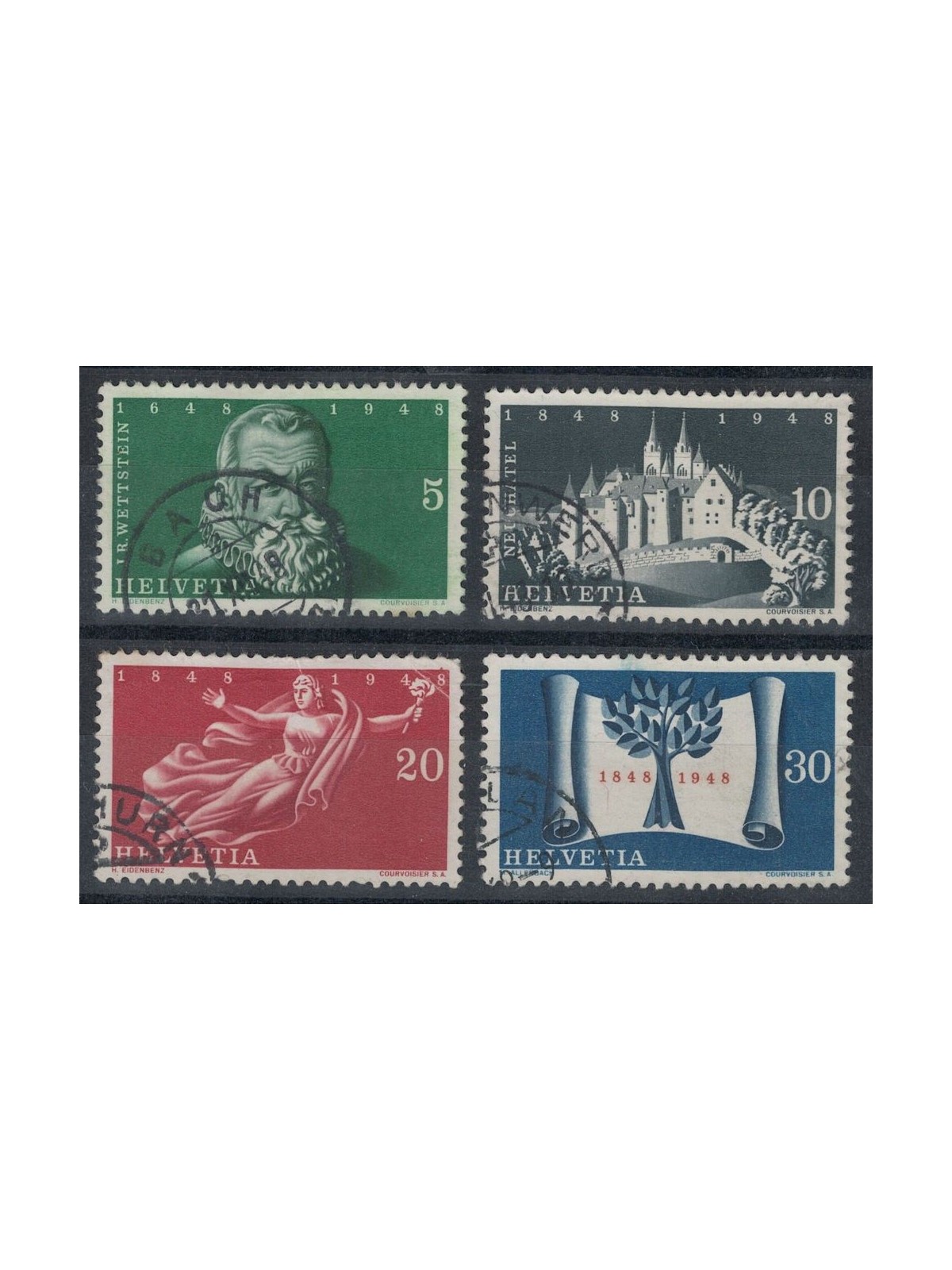 SVIZZERA 1948 Trattato di Westfalia e Costituzione 4v us