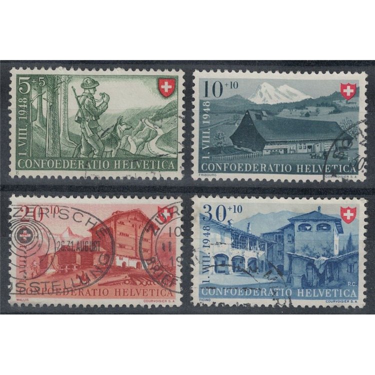 SWITZERLAND 1948 Pro Patria 4v us