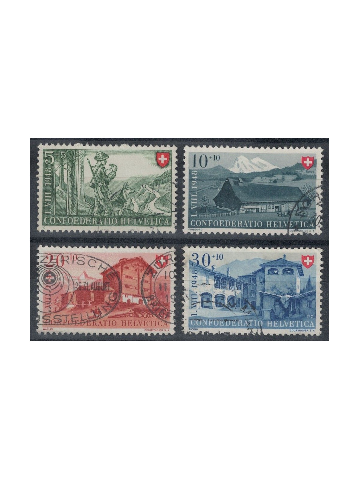 SWITZERLAND 1948 Pro Patria 4v us