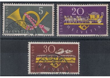 SWITZERLAND 1949 Swiss Federal Post 3v us