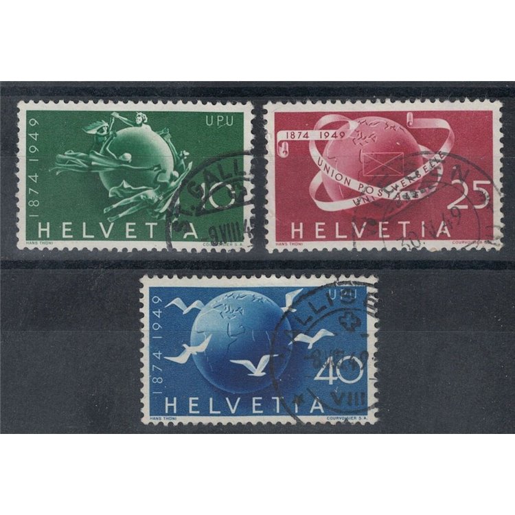 SVIZZERA 1949 Unione Postale Universale 3v us