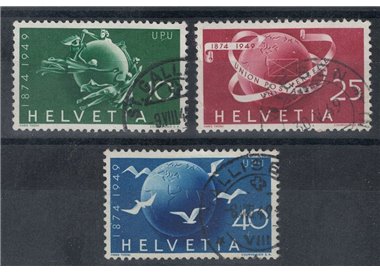 SVIZZERA 1949 Unione Postale Universale 3v us