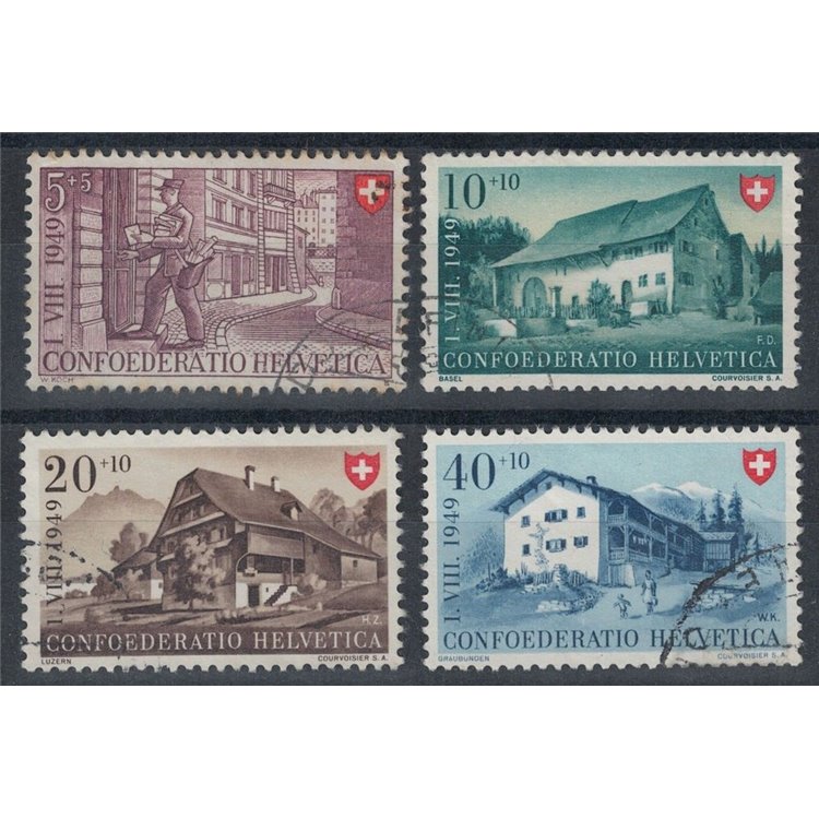 SVIZZERA 1949 Pro Patria 4v us