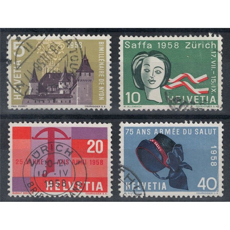 SVIZZERA 1958 Serie di propaganda 4v us