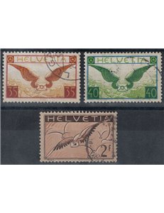 SWITZERLAND 1929-30 Airmail 3v used