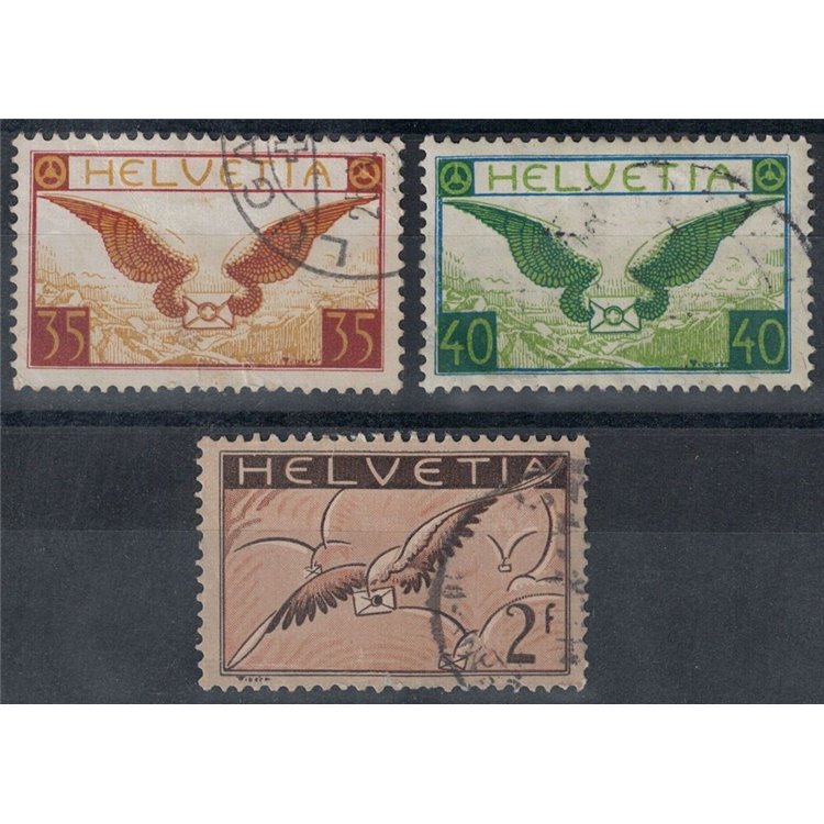 SVIZZERA 1929-30 Posta aerea 3v us