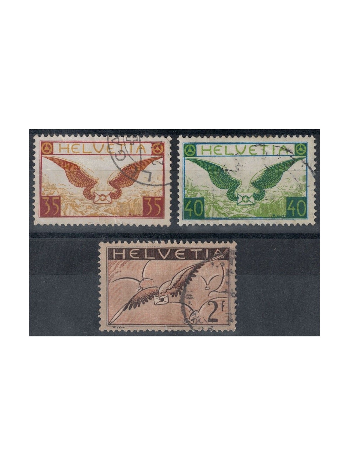 SVIZZERA 1929-30 Posta aerea 3v us
