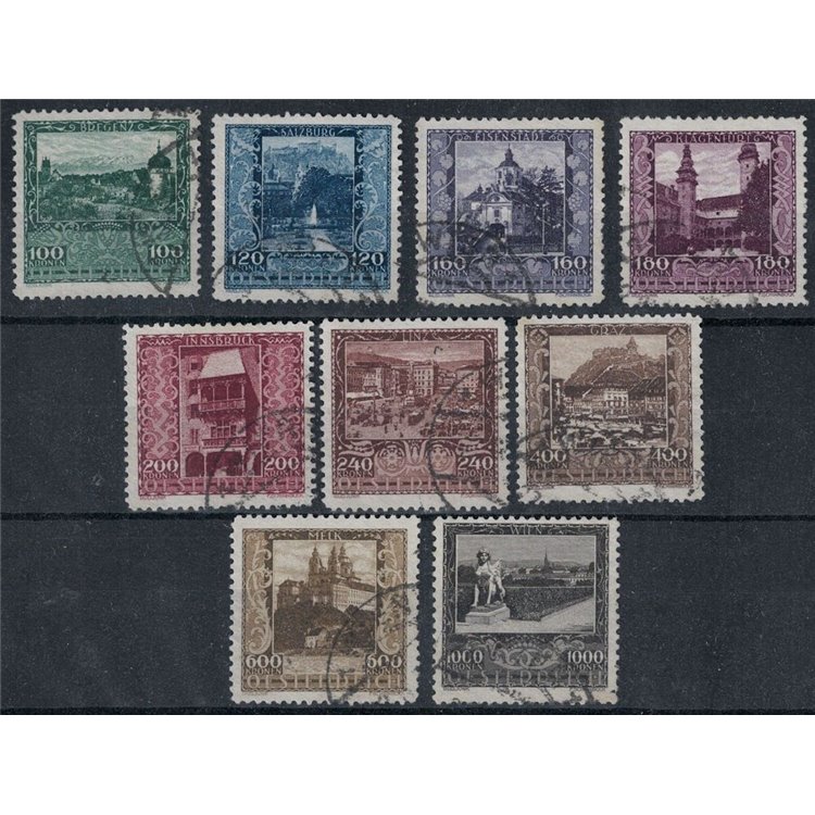AUSTRIA 1923 Vedute 9v us