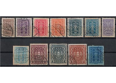 AUSTRIA 1923-24 Symbols and legend 12v used