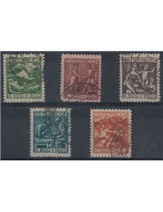 AUSTRIA 1924 Pro artisti poveri 5v us