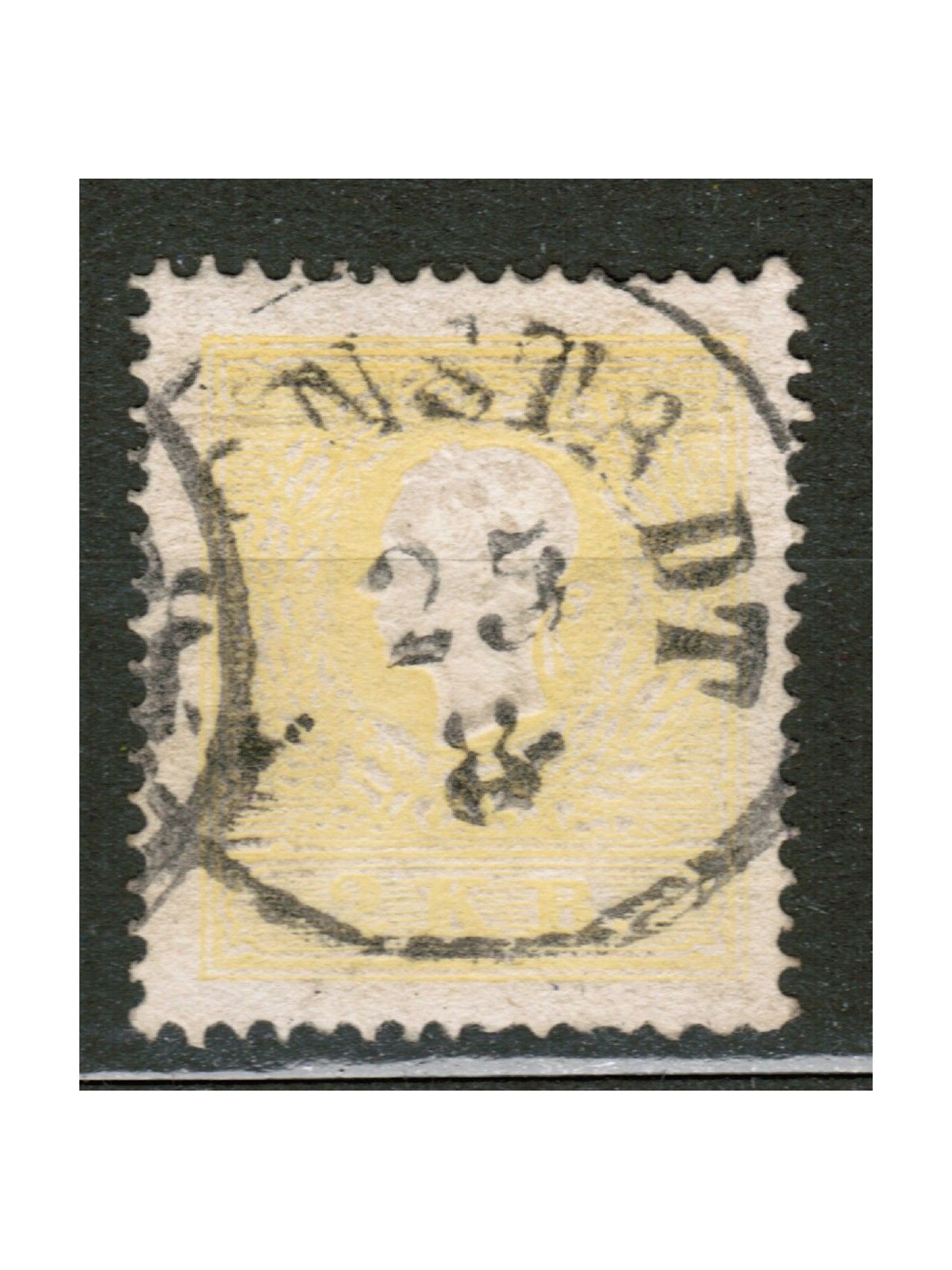 AUSTRIA 1859 2 Kreuzer giallo us