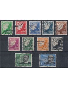GERMANIA REICH 1934 Posta aerea, soggetti vari 11v us