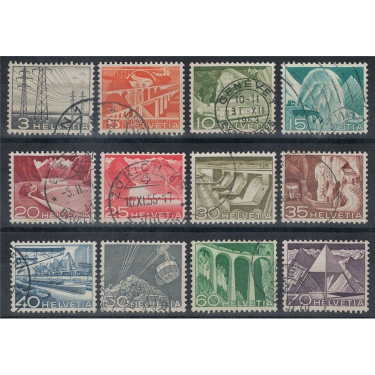 SVIZZERA 1949 Tecnica e paesaggi 12v us