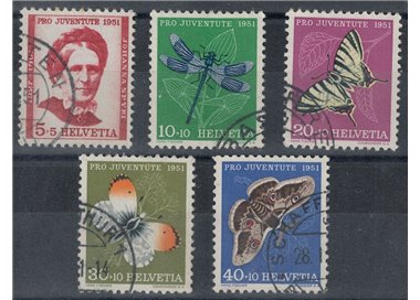 SVIZZERA 1951 Pro Juventute 5v us