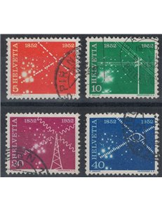 SWITZERLAND 1952 Centenary of Telecommunications 4v us