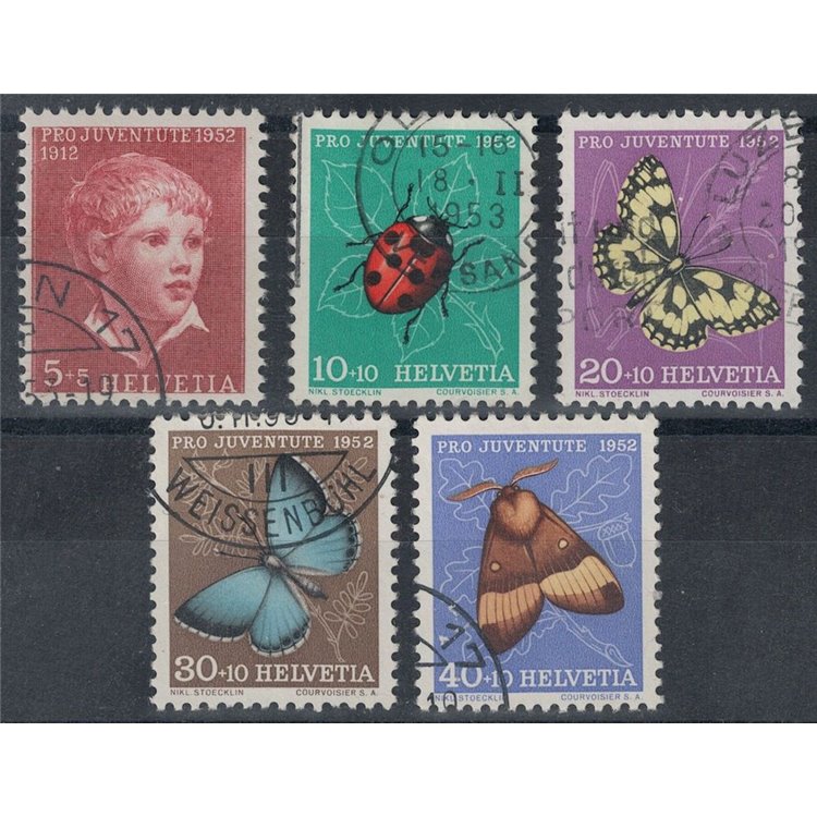 SWITZERLAND 1952 Pro Juventute 5v us