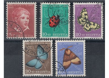 SVIZZERA 1952 Pro Juventute 5v us