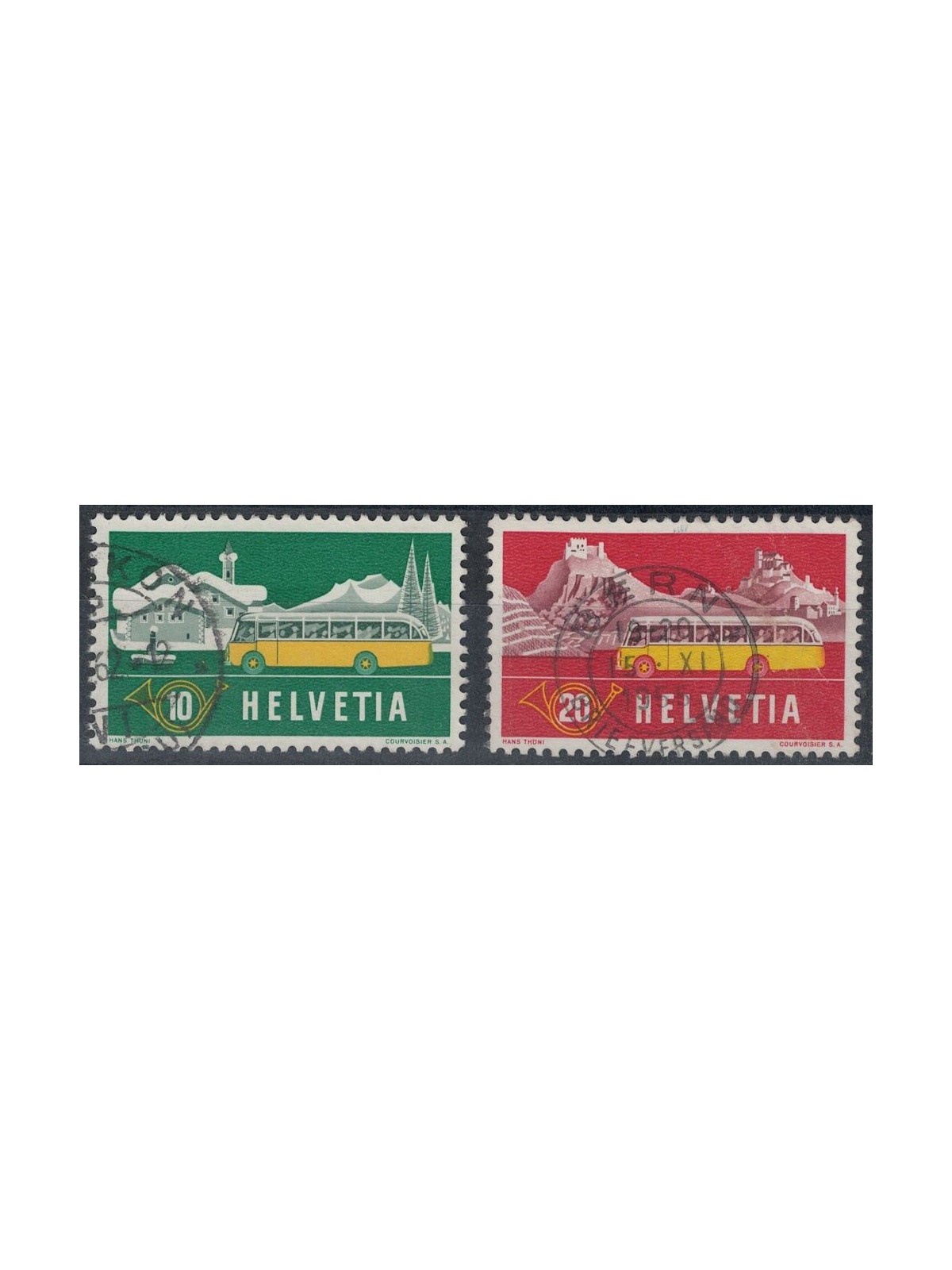 SWITZERLAND 1953 Postal couriers 2v us