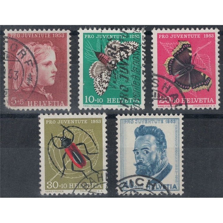 SVIZZERA 1953 Pro Juventute 5v us
