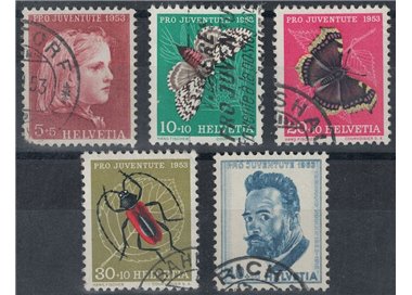 SVIZZERA 1953 Pro Juventute 5v us