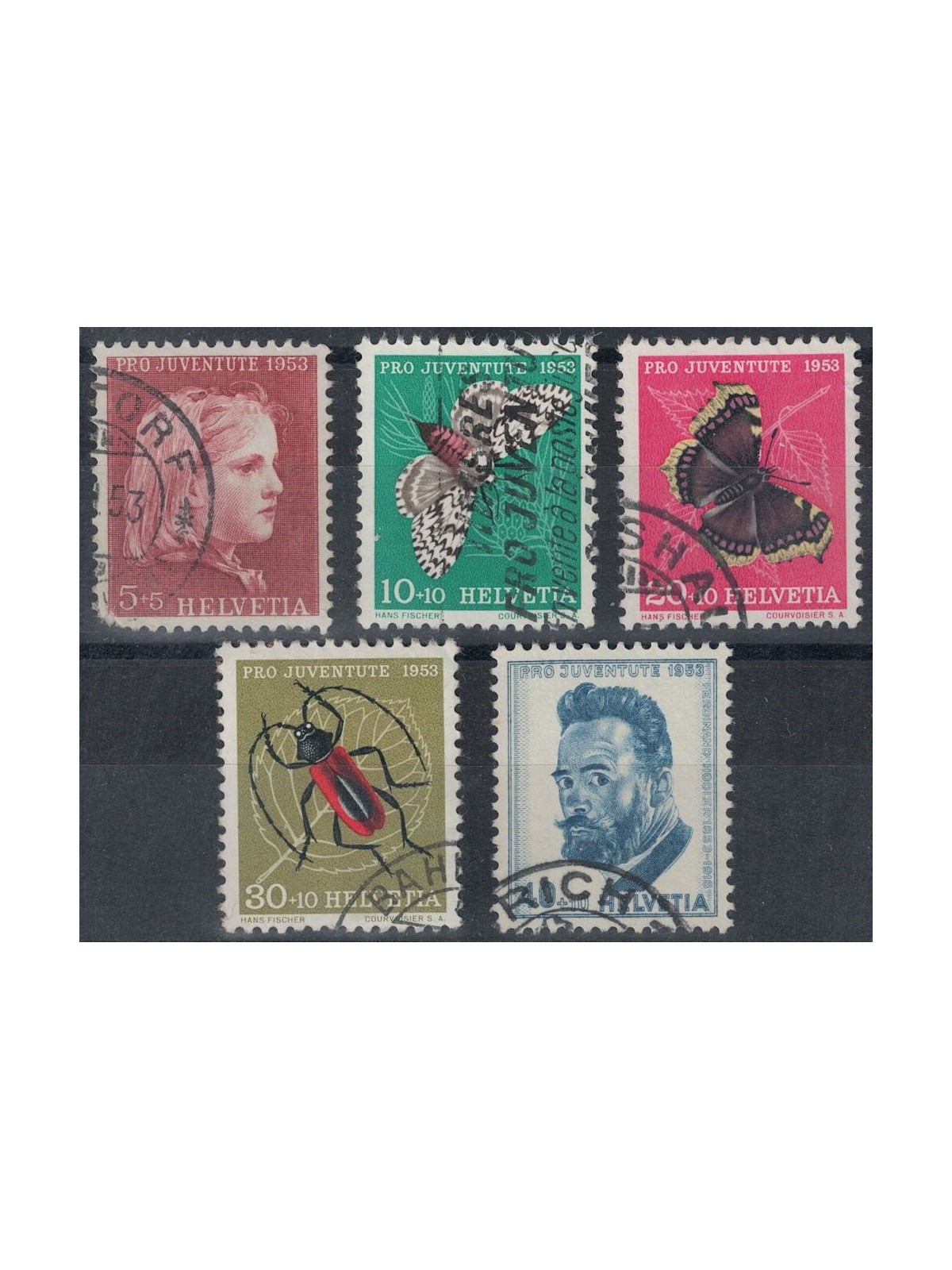 SVIZZERA 1953 Pro Juventute 5v us