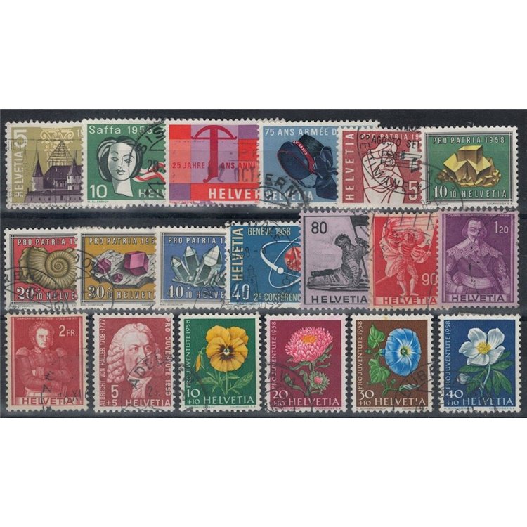 SWITZERLAND 1958 Complete year 19v us