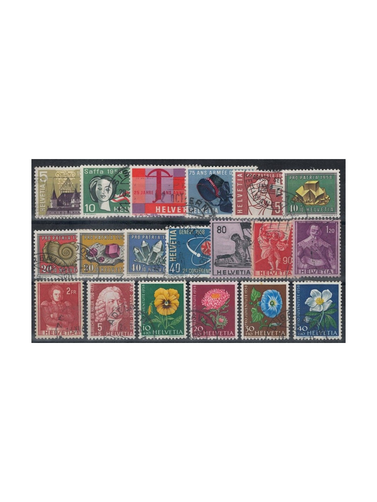 SVIZZERA 1958 Annata completa 19v us