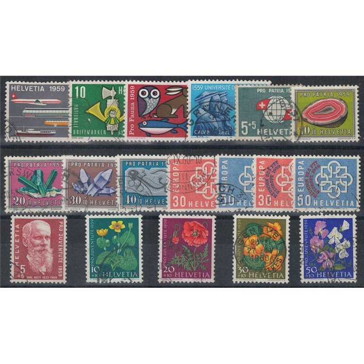 SWITZERLAND 1959 Complete year 18v us