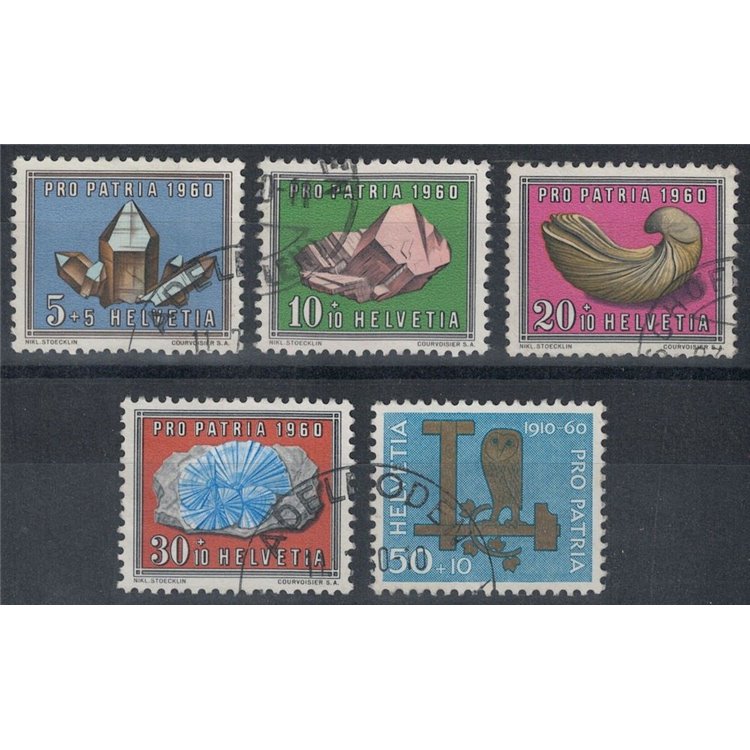 SWITZERLAND 1960 Pro Patria 5v us