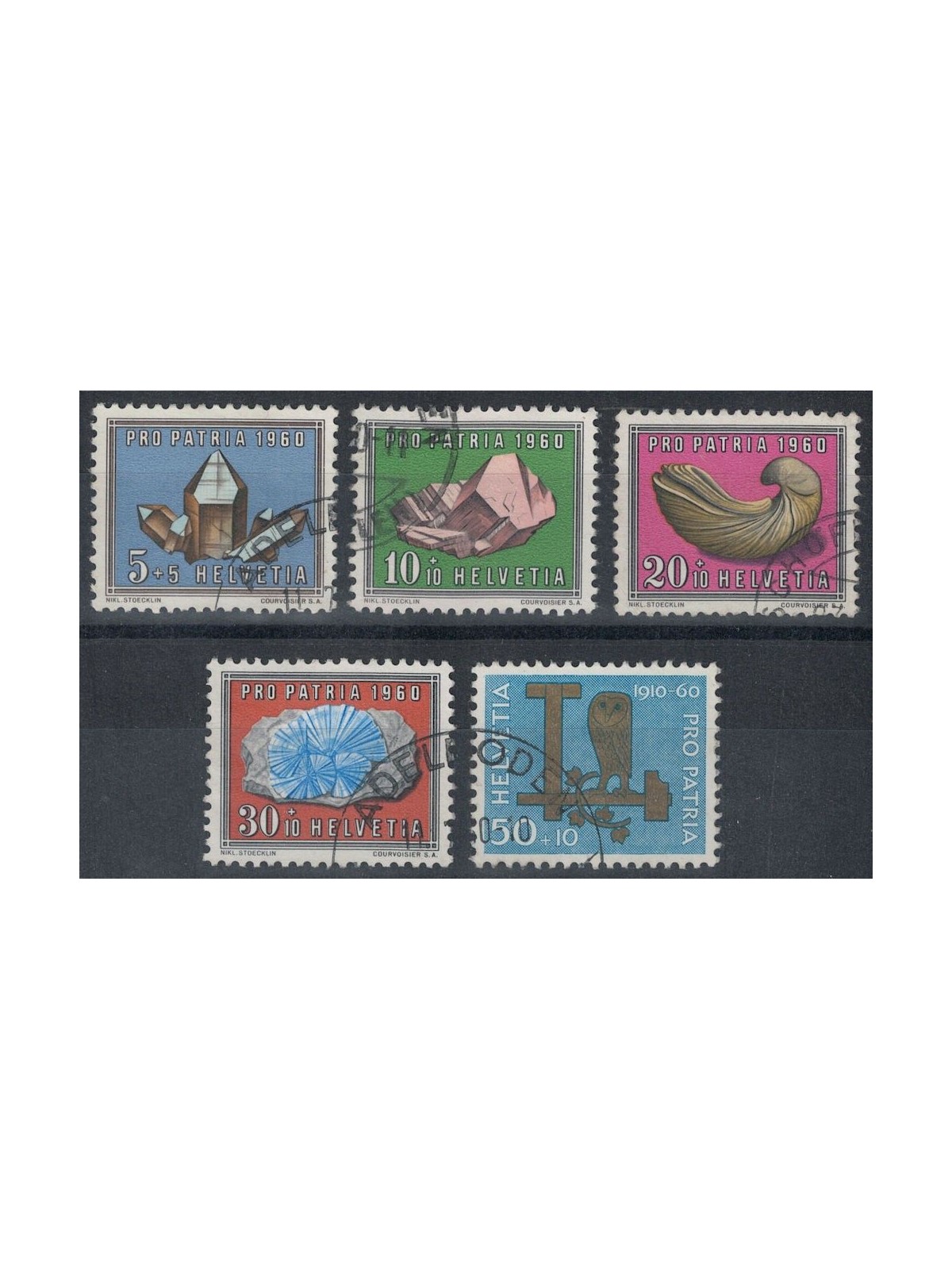 SWITZERLAND 1960 Pro Patria 5v us