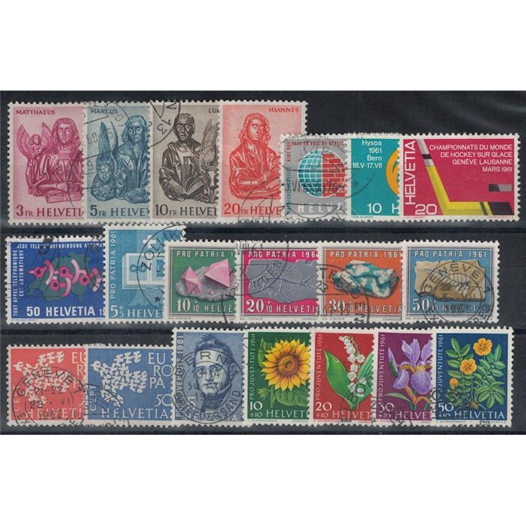 SVIZZERA 1961 Annata completa 20v us