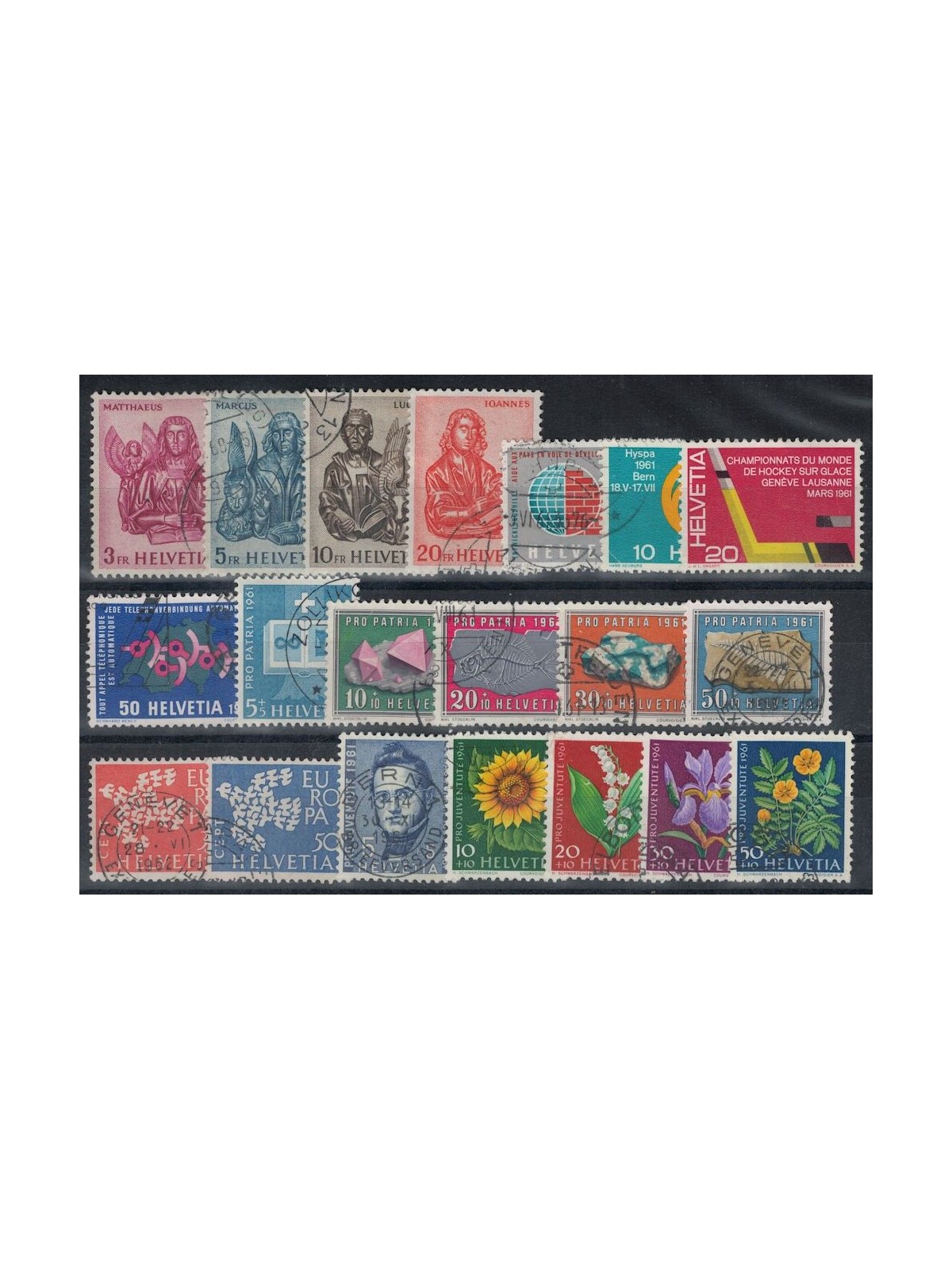 SVIZZERA 1961 Annata completa 20v us