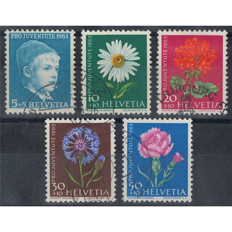 SVIZZERA 1963 Pro Juventute 5v us
