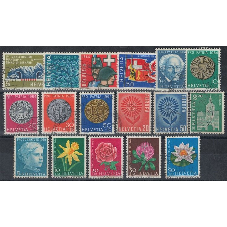 SWITZERLAND 1964 Complete year 17v us